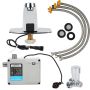 Silver Hot Cold Dual Temperature Sensor Basin Faucet Thermostat Kit