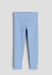 Ribbed Jersey Leggings - Pastel Blue
