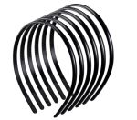 6 Piece - Plain Alice Bands - Black