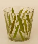 Clear Leaf Inlaid Vase 14X14CM