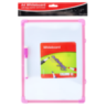 Pink A4 Whiteboard With Marker And Eraser