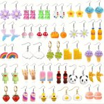 Cute Drop Earrings Lovely Snack Fruit Cartoon Elements Just Pick A Combination U Prefer Match Daily Outfits Party Accessories Sw