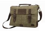 Adpel Canvas And Leather Briefcase Brown
