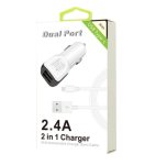 Semo Dual Port 2.4A Car Charger With Usb-c Cable