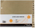 Treeline Lever Arch Index Kraft - 12 Leaves