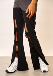 Tie Front Trousers - Black