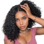 16INCH 13X4 Water Wave Wig Human Hair Glueless HD Lace Full Front
