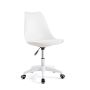 Focus - Replica Eames Chair With Wheels - White