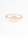 Goldair Gold Rounded Metal Ring - M l