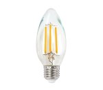 Synerji LED Candle Glass Filament Cool White E27 Es 4.5W