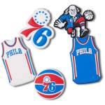 NBA Philadelphia 76ERS 5 Jibbitz Pack - Multi Osfa
