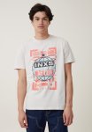 Cotton On Loose Fit Music T-Shirt - Lcn Bra Bone inxs