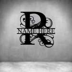 R - Alphabet Personalized Monograms - 600MM Grey