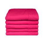 Plush 100% Cotton Terry Golf Towel Fuschia Purple Pack Of 5 380GSM 30 X 50CM