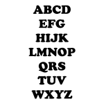 Cooper Black Alphabet Art Print - A3 420MM X 297MM