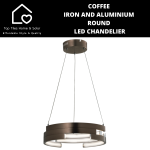 Coffee Iron And Aluminium Round LED Chandelier