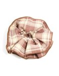Ruffled Checkered Fabric Statement Scrunchie