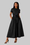 Sleeved Midi Dress - XXL