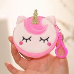 1PC Cartoon Small Plush Coin Purse Unicorn Cute Key Bag Coin Bag Small Gift