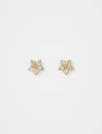 Posie Pretty Flower Stud Earrings - 0 Gold crystal