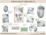 Cot Duvet Bedding Eucalyptus And Soft Flower Safari Set Neutral