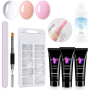 Extension Nail Gel Kit With 3 Colors Professional Starter Kit