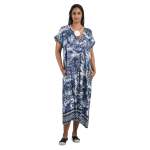 Jungle Toile Print Dress - Navy S m