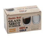 Double Wall Glass Shot Tumbler 100ML 2PC