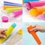 6PCS Colorful Silicone Popsicle Molds With Lids - Reusable Easy-clean Ice Pop Maker For Frozen Treats - Restaurant Kitchen Must-have