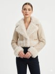 Sissy Boy Womens Reversible Faux Fur And Faux Suede In Cream - Cream XL