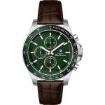 Ben Sherman Mens Silver-tone Chronograph Watch With Brown Leather Strap