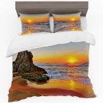 Golden Sunrise Over The Sea Duvet Cover Set
