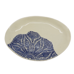 Extra Small Blue Lace Oval Platter