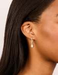 Goldair Gold Plated Cubic Zirconia Teardrop Drop Huggie Earrings