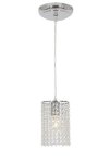Pendant Polished Chrome With Clear Arcylic Crystals