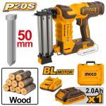 Ingco 20V Ps Cordless Brad Nailer 50MM