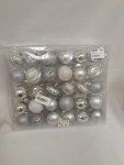 60- Pieces Silver Christmas Tree Decoration