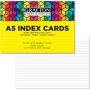 A5 Index Cards - White 100 Pack - Ruled