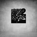 House Number D15 - 500 X 500 Matt Silver Cool White