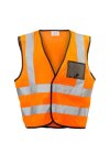 - Orange Reflective Vest With Zip And Id Pocket - 2XL