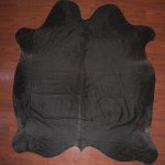 B Grade Cow Hide 1090 Black XL - Extra Large Black Solid