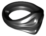 Parts Minifigure Bandana Ninja 15619 - Black