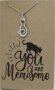 Crcs -stainless Steel Necklace On Card-cat & Meow