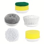 5PCS/10PCS Replaceable Brush Heads Accessories Kit For Electric Spin Scrubber Power Scrub Brush Replaceable Brush Heads For Tubs