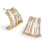 Goldair Gold Textured Elegant Hoop Earrings