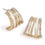 Goldair Gold Textured Elegant Hoop Earrings