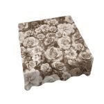 Brown Flower Agglomeration Square Tablecloth
