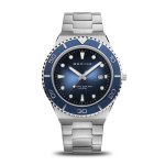 Classic Blue Dial Silver Stainless Steel Strap Men Watch 18940-707