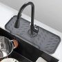 Kitchen Sink Splash Guard Silicone Faucet Handle Drip Catcher Tray Fits Faucet Bottom Diameter In 3.2 Inch Sponge Holder Sink Protectors Mat For Ki