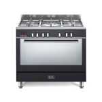 ELBA Black 90CM Fusion 5 Burner Gas/electric Cooker - 9FX827B